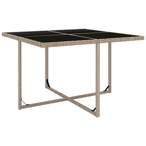 Set da Pranzo da Giardino 5 pz con Cuscini in Polyrattan Beige 46385