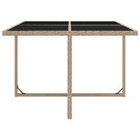 Set da Pranzo da Giardino 5 pz con Cuscini in Polyrattan Beige 46385