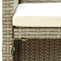 Divano da Giardino a 2 Posti con Cuscini Beige in Polyrattan 46396