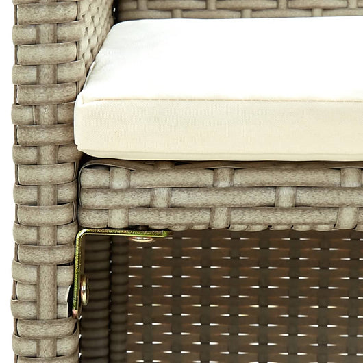 Divano da Giardino a 2 Posti con Cuscini Beige in Polyrattan 46396