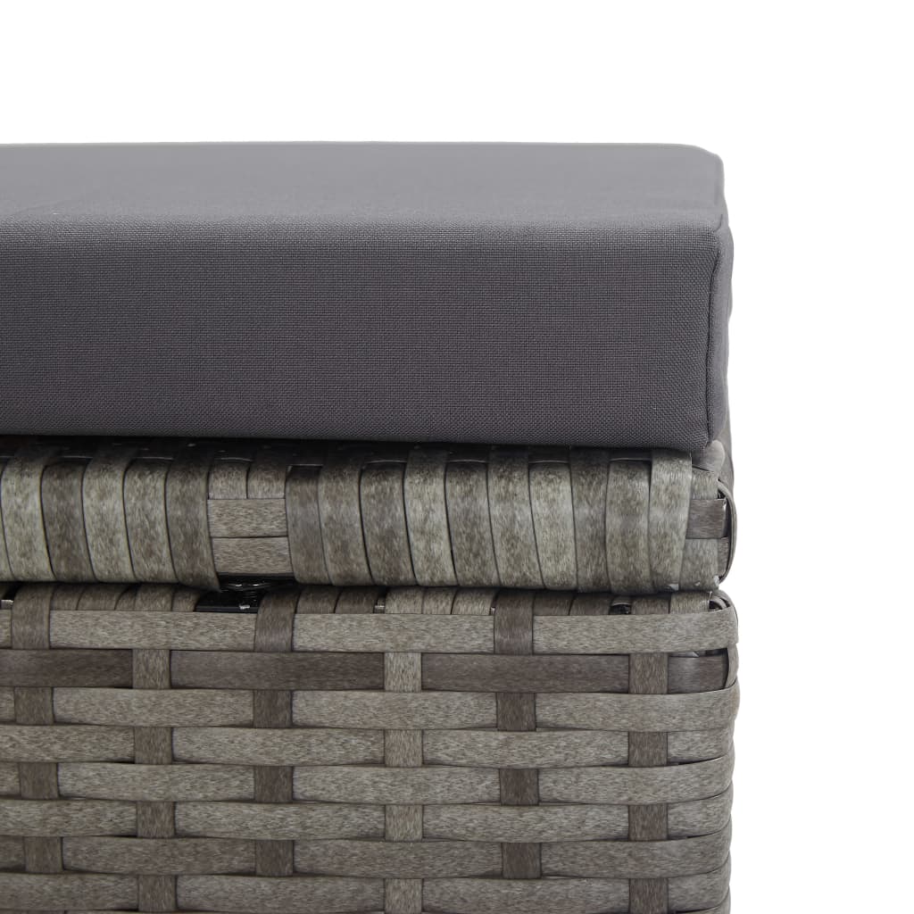 Sgabelli da Giardino 2 pz con Cuscini in Polyrattan Antracite cod mxl 22919