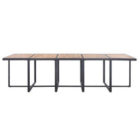 Set da Pranzo da Giardino 15 pz con Cuscini in Polyrattan Nero  cod mxl 35657