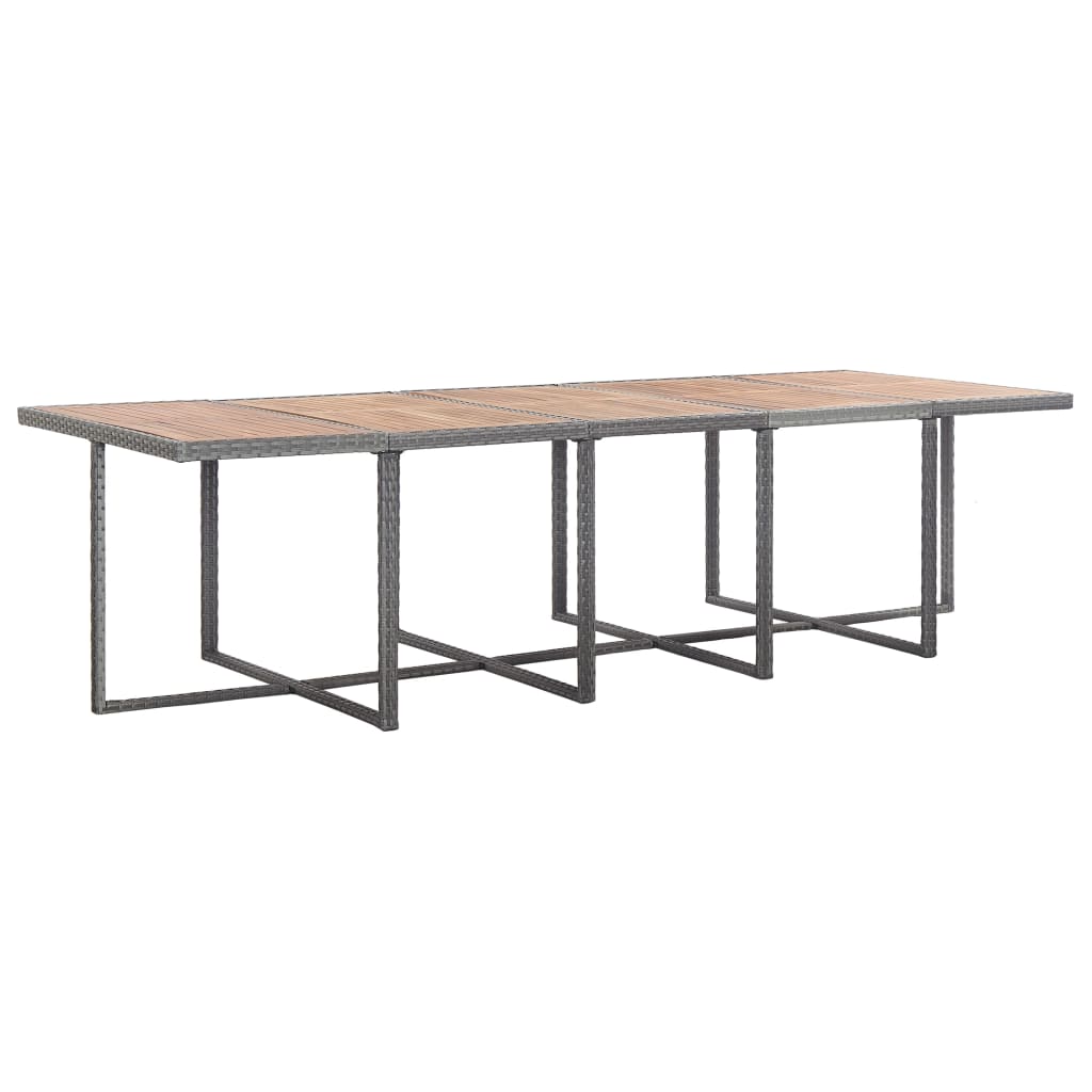 vidaXL Set da Pranzo da Giardino 15 pz e Cuscini Polyrattan Antracite