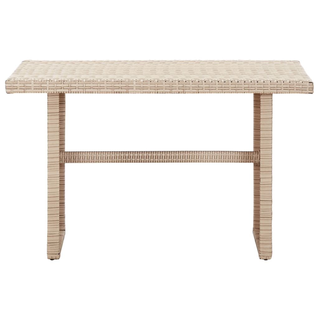 Tavolo da Giardino Beige 110x60x67 cm in Polyrattan 46444
