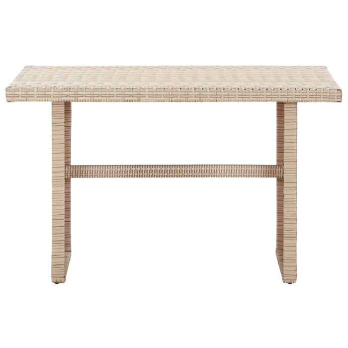 Tavolo da Giardino Beige 110x60x67 cm in Polyrattan 46444
