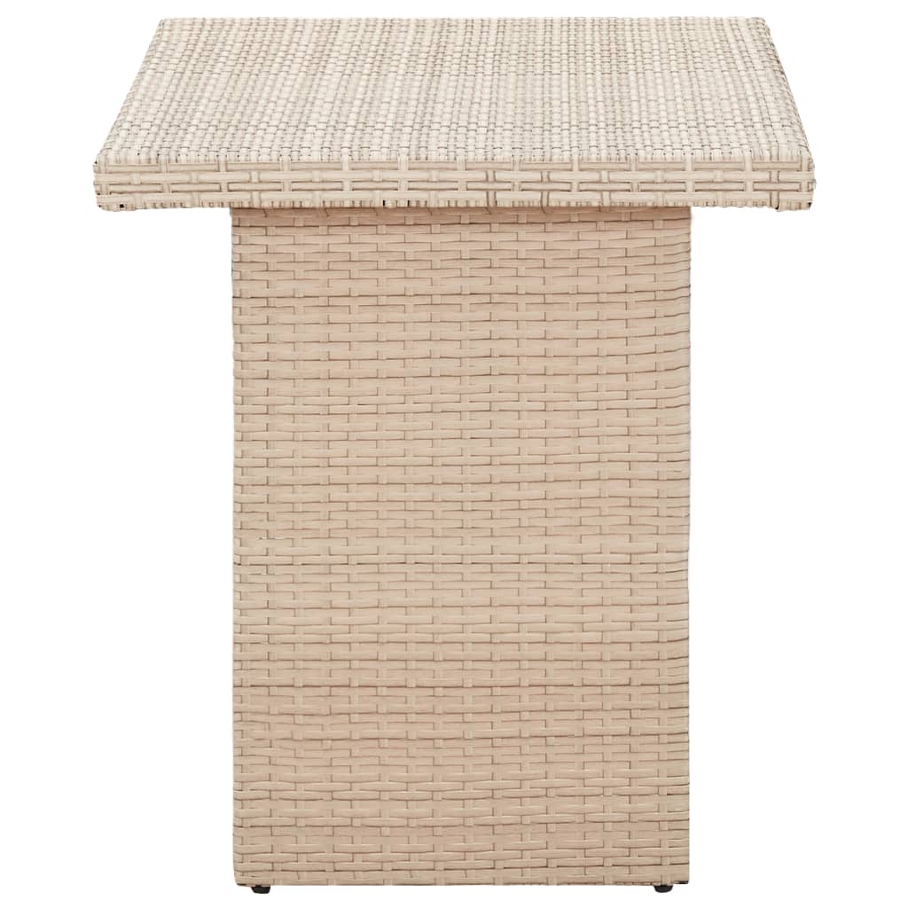 Tavolo da Giardino Beige 110x60x67 cm in Polyrattan 46444