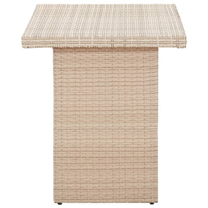 Tavolo da Giardino Beige 110x60x67 cm in Polyrattan 46444