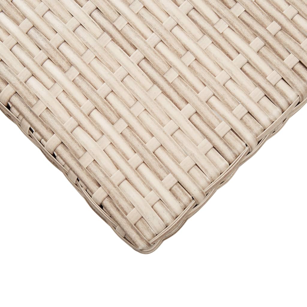 Tavolo da Giardino Beige 110x60x67 cm in Polyrattan 46444