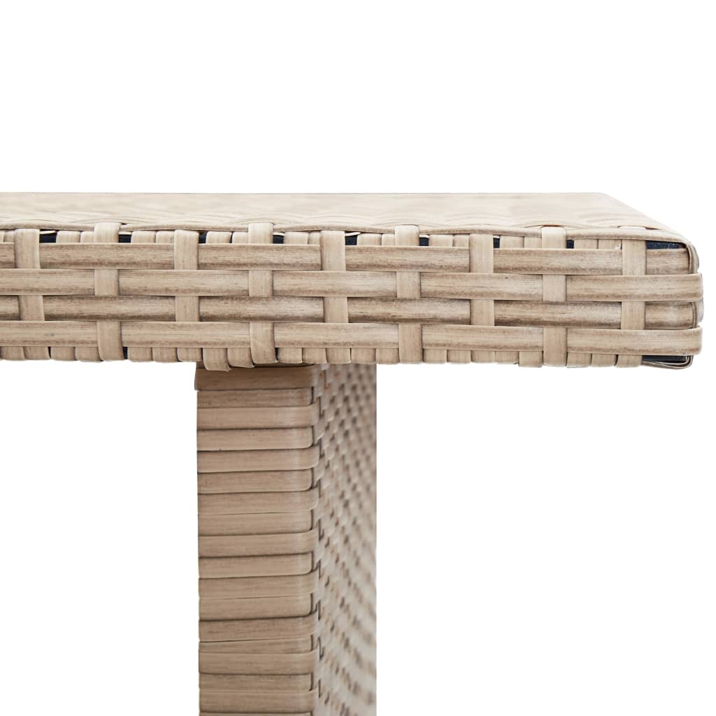 Tavolo da Giardino Beige 110x60x67 cm in Polyrattan 46444