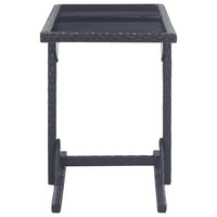 Tavolo da Giardino Nero 110x53x72 cm in Vetro e Polyrattan cod mxl 34271