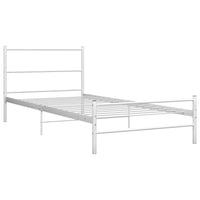 Giroletto-Struttura Letto Bianco in Metallo 90x200 cm 186956