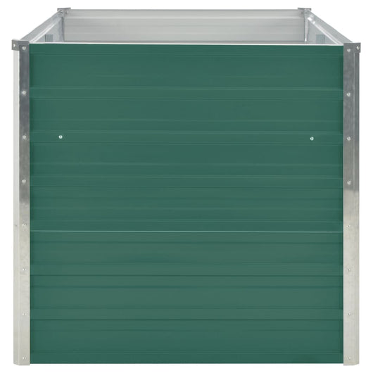 Fioriera rialzata piante fiori giardino 160 x 80 x 77 cm verde acciaio zincato 02_0000796