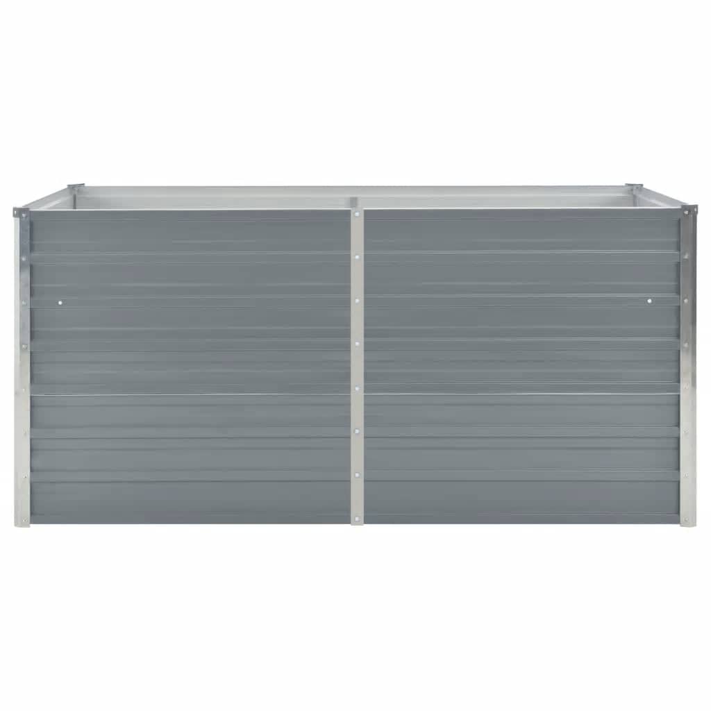 Letto di Coltura Rialzato 160x80x45cm in Acciaio Zincato Grigio 47011