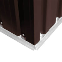 Capanno Attrezzi da Giardino-Ripostiglio da giardino Marrone 194x121x181 cm in Acciaio