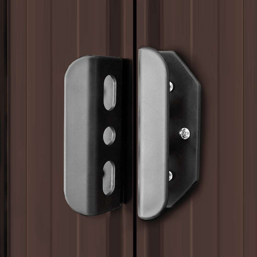 Capanno Attrezzi da Giardino Marrone 194x121x181 cm in Acciaio 47027