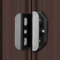 Capanno Attrezzi da Giardino Marrone 194x121x181 cm in Acciaio 47027