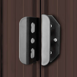 Capanno Attrezzi da Giardino Marrone 194x121x181 cm in Acciaio 47027