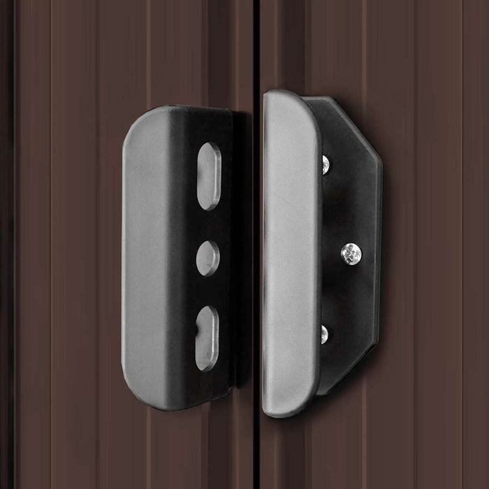 Capanno Attrezzi da Giardino Marrone 194x121x181 cm in Acciaio 47027