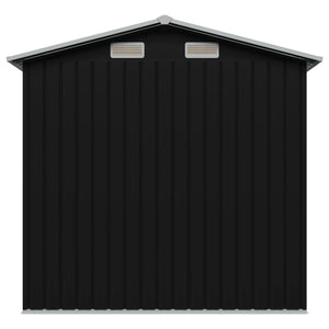 Capanno Attrezzi da Giardino Antracite Acciaio 204x132x186 cm 47028