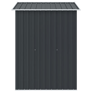 Capanno Attrezzi da Giardino-Ripostiglio da giardino Antracite Acciaio 204x132x186 cm