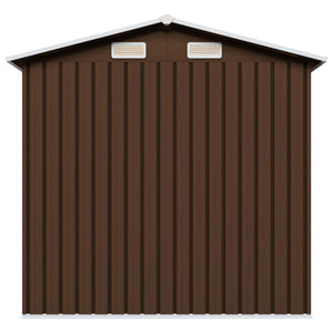 Capanno Attrezzi da Giardino Marrone 204x132x186 cm in Acciaio 47029