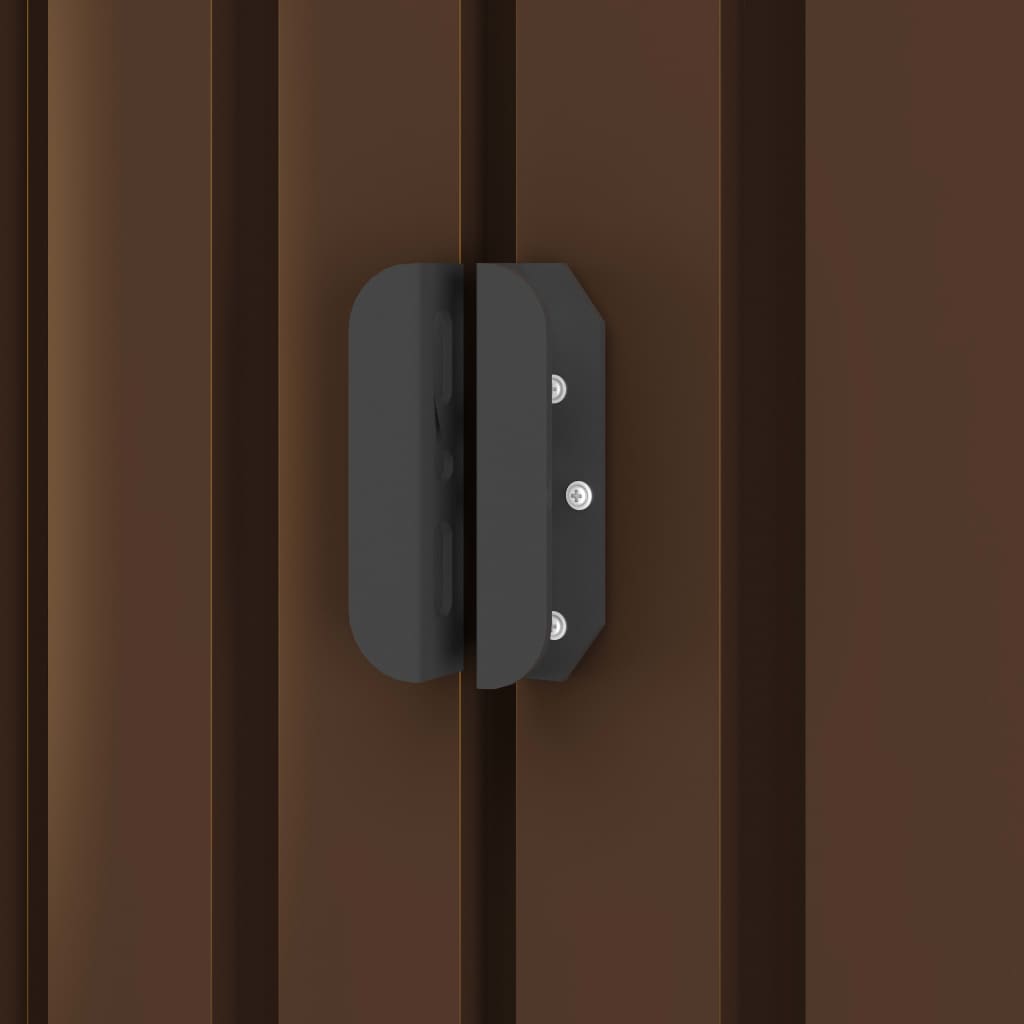 Capanno Attrezzi da Giardino Marrone 204x132x186 cm in Acciaio 47029