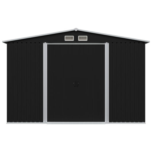 Casetta da giardino casetta per capanni casetta per ripostigli casetta per esterni casetta per attrezzi robusto acciaio 257 x 205 x 178 cm antracite 02_0022384
