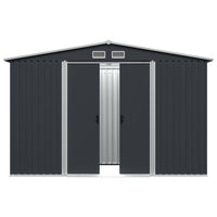 Capanno per Attrezzi Antracite in Acciaio 257x205x178 cm 47030