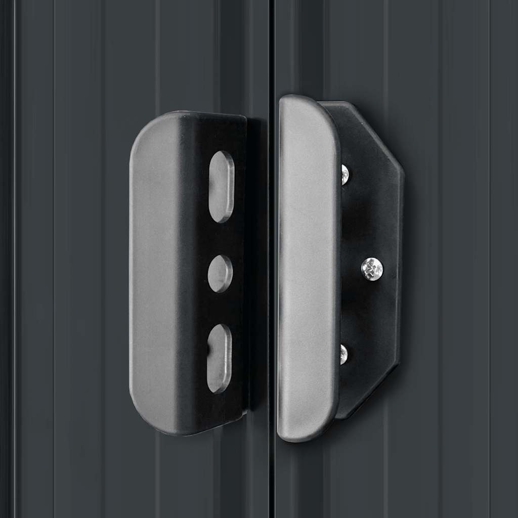 Capanno per Attrezzi Antracite in Acciaio 257x205x178 cm 47030