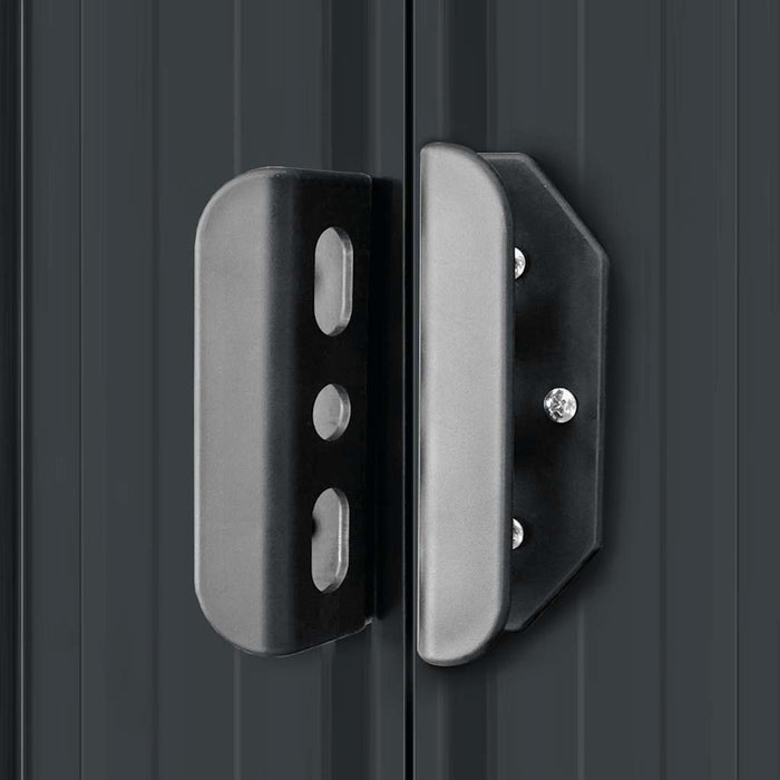 Capanno per Attrezzi Antracite in Acciaio 257x205x178 cm 47030