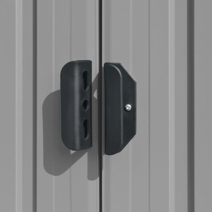 Casetta da giardino casetta per capanni casetta per ripostigli casetta per attrezzi da esterno robusta 257 x 779 x 181 cm acciaio zincato grigio 02_0022233