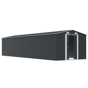 Capanno da Giardino Antracite 257x779x181cm in Acciaio Zincato 47034
