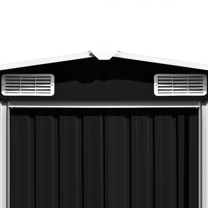 Capanno da Giardino Antracite 257x779x181cm in Acciaio Zincato cod mxl 65826