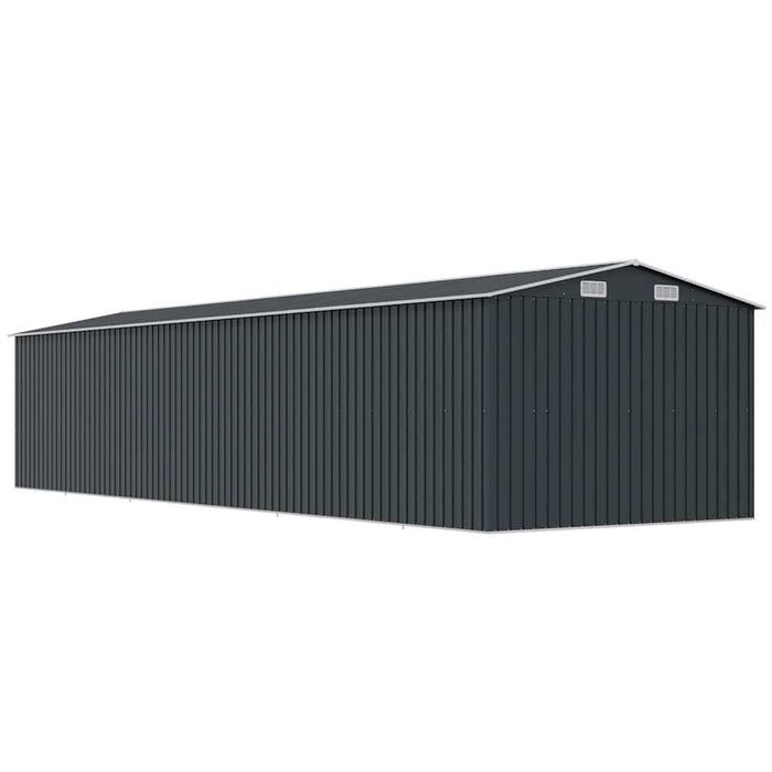 Capanno da Giardino Antracite 257x779x181cm in Acciaio Zincato 47034