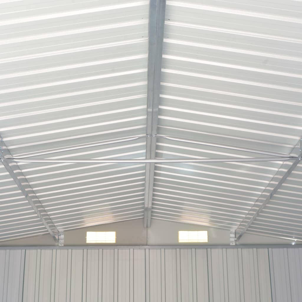 Capanno da Giardino Marrone 257x779x181cm in Acciaio Zincato 47035