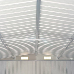 Capanno da Giardino Marrone 257x779x181cm in Acciaio Zincato 47035