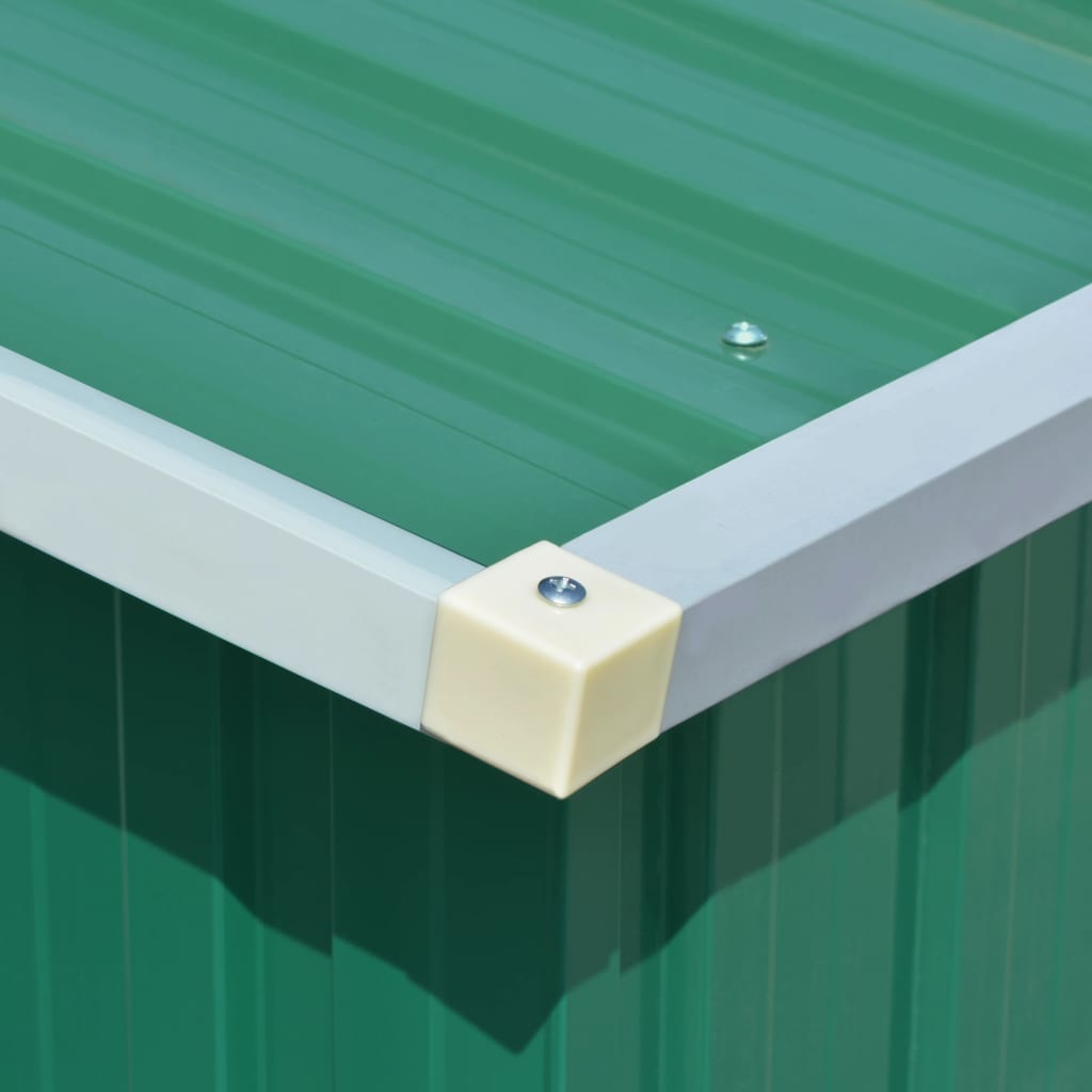 Capanno da Giardino Verde 257x990x181cm in Acciaio Zincato 47036