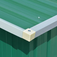 Capanno da Giardino Verde 257x990x181cm in Acciaio Zincato 47036