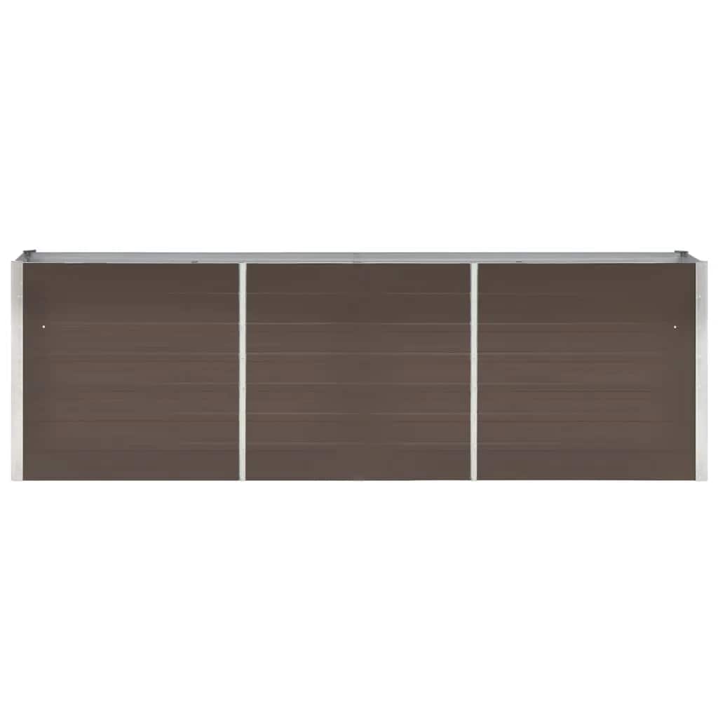 Letto Rialzato in Acciaio Zincato 240x40x77 cm Marrone