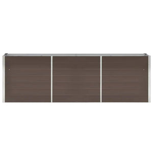 Letto Rialzato in Acciaio Zincato 240x40x77 cm Marrone