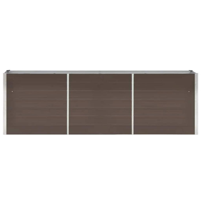 Letto Rialzato in Acciaio Zincato 240x40x77 cm Marrone