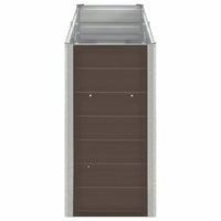 Letto Rialzato in Acciaio Zincato 240x40x77 cm Marrone