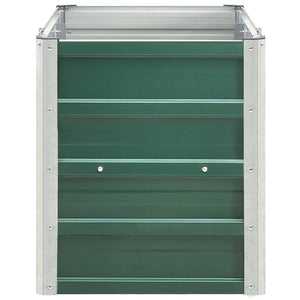 Fioriera rialzata piante fiori giardino giardino acciaio zincato 240 x 40 x 45 cm verde 02_0001098