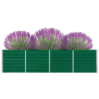 Letto di Coltura Rialzato 320x40x77 cm Acciaio Zincato Verde 47049