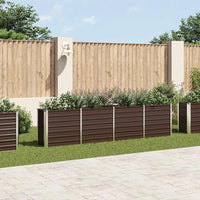 Letto di Coltura Rialzato 320x40x77 cm Acciaio Zincato Marrone