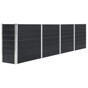 Letto di Coltura Rialzato 320x40x77cm Acciaio Zincato Antracite