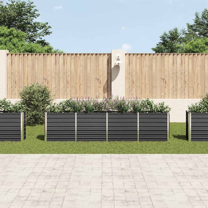 Letto di Coltura Rialzato 320x40x77cm Acciaio Zincato Antracite