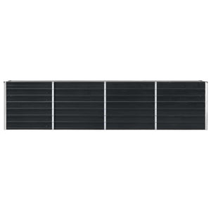 Letto di Coltura Rialzato 320x40x77cm Acciaio Zincato Antracite 47051