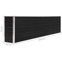 Fioriera 320 x 40 x 77 cm acciaio zincato antracite 02_0000800