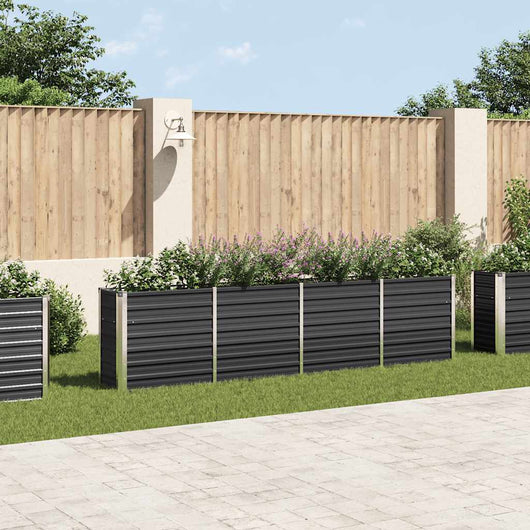 Letto di Coltura Rialzato 320x40x77cm Acciaio Zincato Antracite